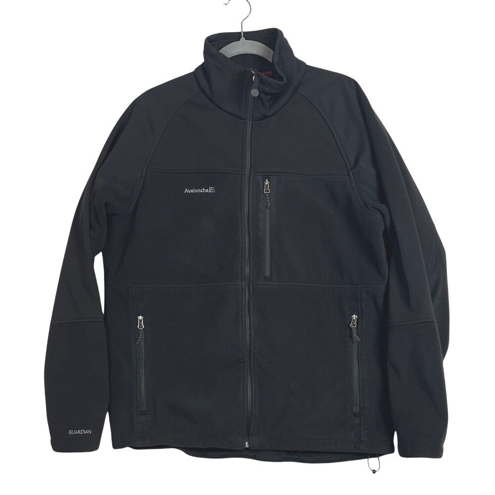 Men's Avalanche‎ full Zip water proof Jacket with zipper pockets Black size L